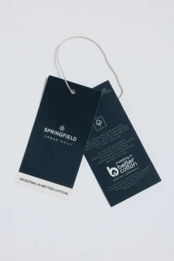 Springfield Camisas-Camisa de algodão com debrum cru