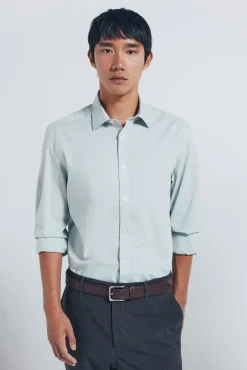 Springfield Camisas-Camisa de algodão com debrum bege