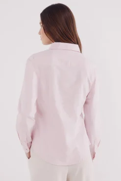 Springfield Blusas-Camisa de algodão Oxford rosa