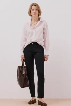 Cortefiel Blusas-Camisa de algodão riscas Subiu