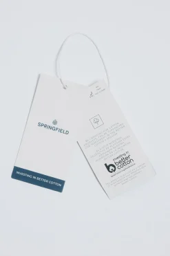 Springfield Camisas-Camisa de algodão Slub vermelho