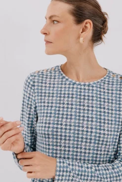 Cortefiel T-Shirts-Camisa de caixa de botões Azul