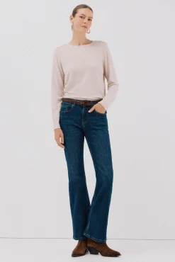 Cortefiel T-Shirts-Camisa de caixa de botões Tostado