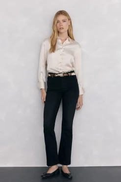 Pedro del Hierro Blusas-Camisa de cetim lisa Beige