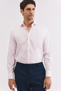 Cortefiel Camisas|Camisas Clássicas-Camisa de fato lisa fácil de engomar Subiu