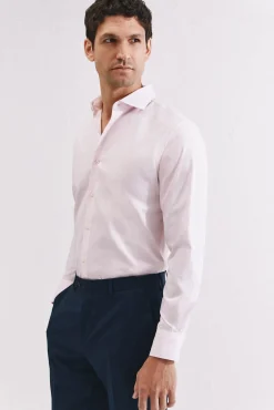 Cortefiel Camisas|Camisas Clássicas-Camisa de fato lisa fácil de engomar Subiu