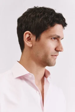 Cortefiel Camisas|Camisas Clássicas-Camisa de fato lisa fácil de engomar Subiu