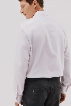 Cortefiel Camisas|Camisas Clássicas-Camisa de fato riscas fácil de engomar Subiu