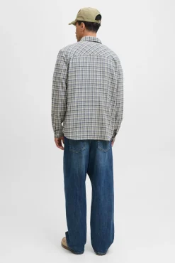 Jack & Jones Camisas-Camisa de flanela xadrez azul