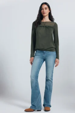 Springfield T-Shirts-Camisa de folho plumeti Caqui escuro