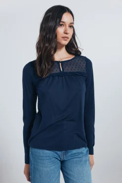 Springfield T-Shirts-Camisa de folho plumeti azul