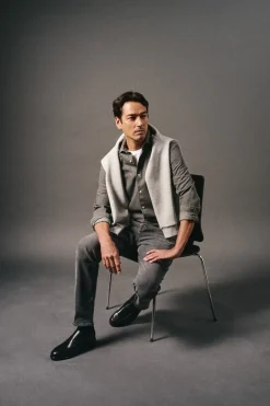 OOTO Camisas-Camisa de ganga Cinzento