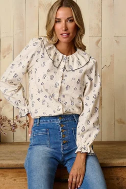 Polín Et Moi Blusas-Camisa de gola Camily Impress&atilde;o