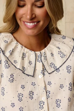 Polín Et Moi Blusas-Camisa de gola Camily Impress&atilde;o