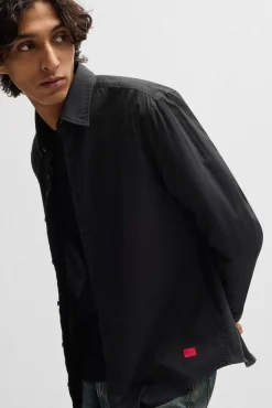 HUGO Camisas-Camisa de manga comprida Preto