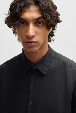 HUGO Camisas-Camisa de manga comprida Preto