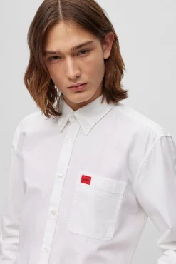 HUGO Camisas-Camisa de manga comprida Branco
