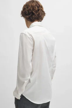 HUGO Camisas-Camisa de manga comprida Branco