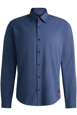 HUGO Camisas-Camisa de manga comprida Azul