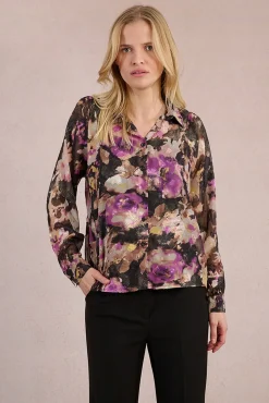 Molly Bracken Blusas-Camisa de manga comprida com estampado Multicolorido
