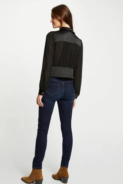 Morgan Blusas-Camisa de manga comprida com pregas Preto