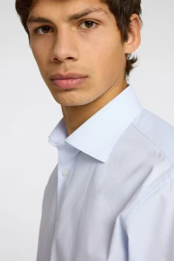 Selected Camisas|Camisas Clássicas-Camisa de manga comprida elegante 100% algodão Azul