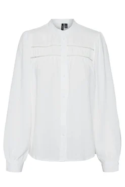 Vero Moda Blusas-Camisa de manga comprida com aberturas Branco