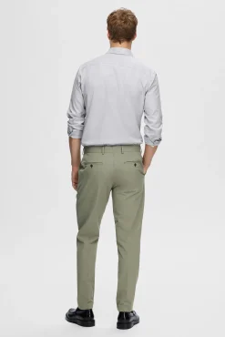 Selected Camisas|Camisas Clássicas-Camisa de manga comprida elegante 100% algodão Azul