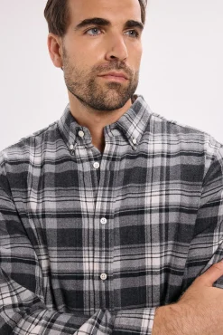 Jack & Jones Camisas-Camisa de manga de manga comprida Cinzento