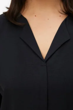 Vero Moda Curve Blusas-Camisa de manga manga tamanho grande Preto