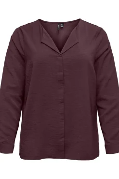 Vero Moda Curve Blusas-Camisa de manga manga tamanho grande Roxo