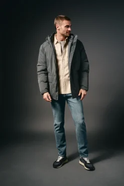 OOTO Camisas-Camisa de microveludo lisa Tostado