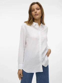Vero Moda Blusas-Camisa de mulher manga comprida versase Branco