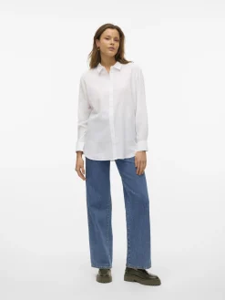 Vero Moda Blusas-Camisa de mulher manga comprida versase Branco