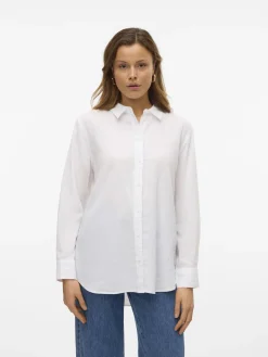 Vero Moda Blusas-Camisa de mulher manga comprida versase Branco