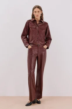 Cortefiel Blusas-Camisa de pele sintético Granada