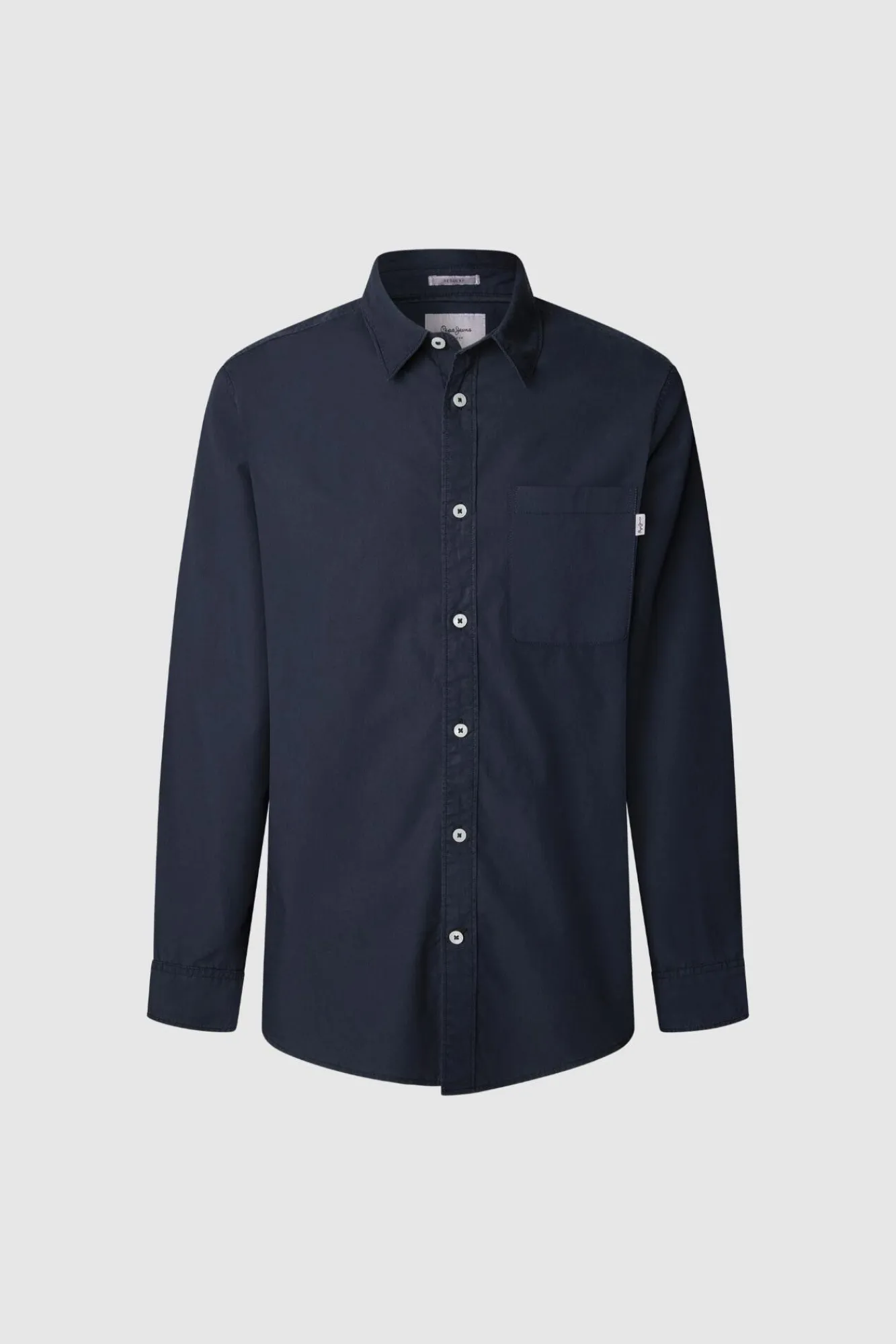 Pepe Jeans Camisas-Camisa de Popelina de corte regular azul