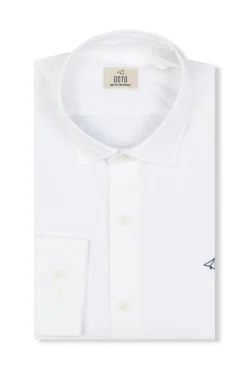 OOTO Camisas-Camisa de popelina lisa Branco