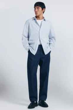 Springfield Camisas-Camisa de popelina riscas azul