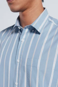 Springfield Camisas-Camisa de popelina riscas azul