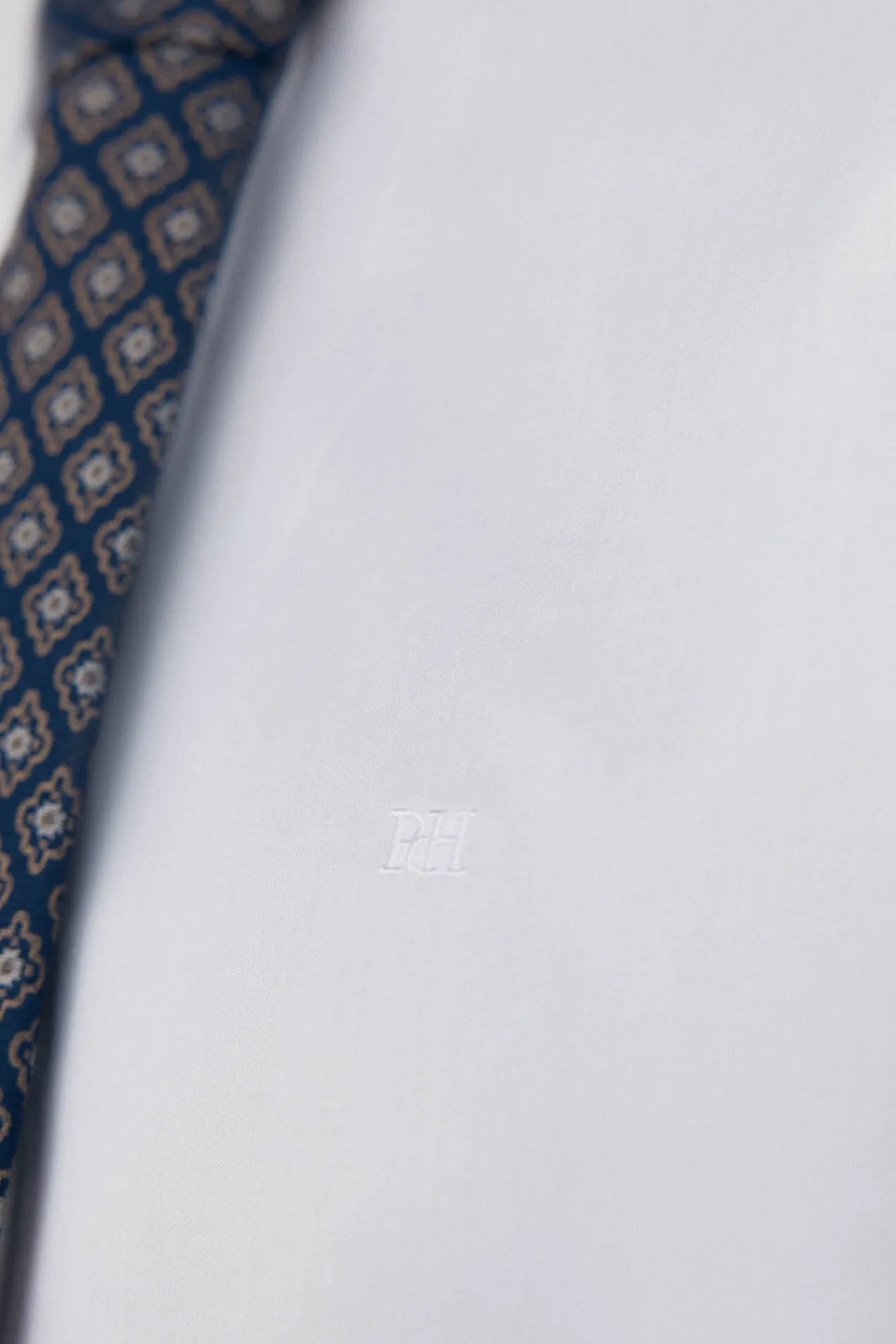 Pedro del Hierro Camisas-Camisa de sarja lisa, fácil de passar + anti-odor, corte slim Branco