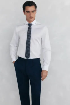 Pedro del Hierro Camisas-Camisa de sarja lisa, fácil de passar + anti-odor, corte slim Branco