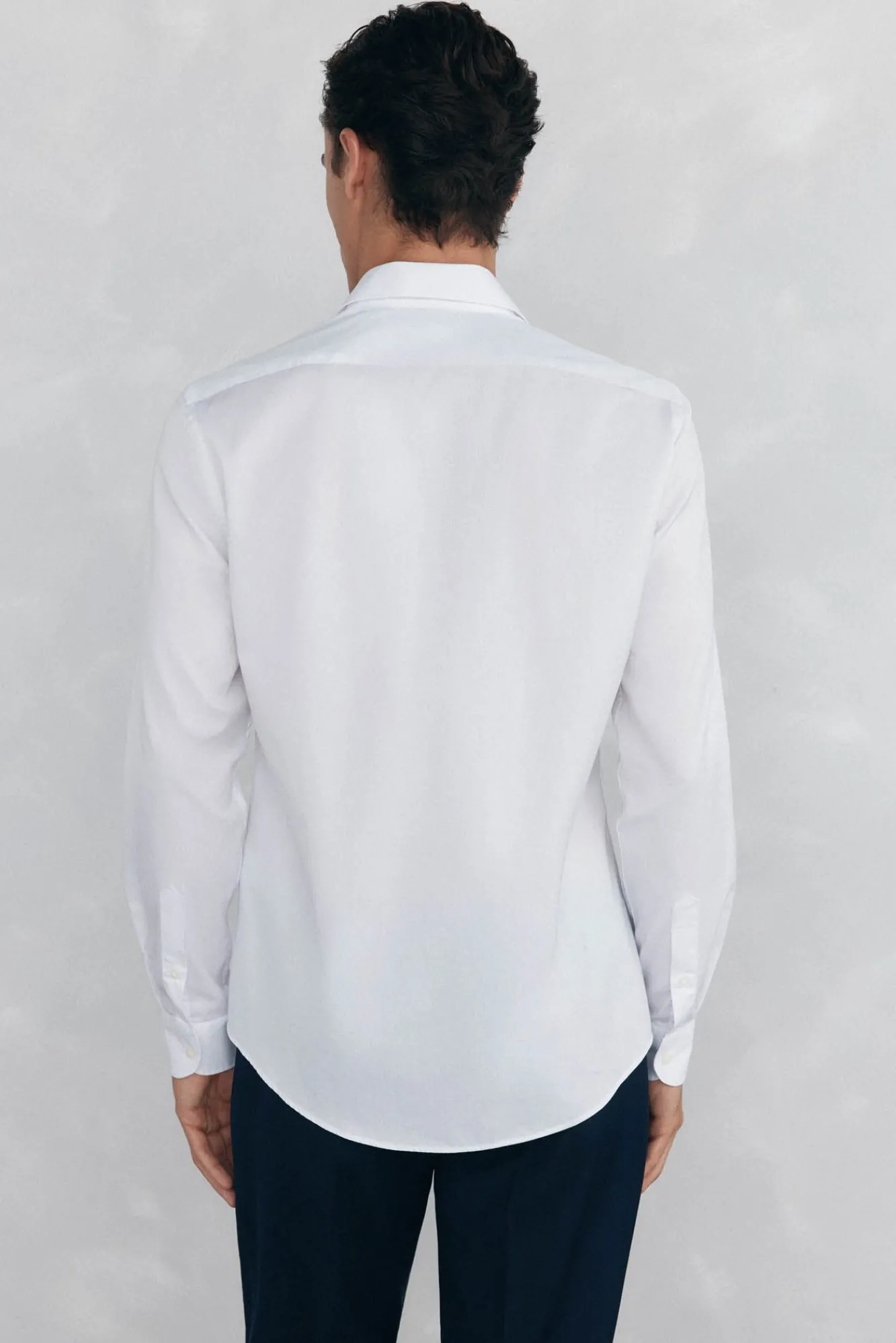 Pedro del Hierro Camisas-Camisa de sarja lisa, fácil de passar + anti-odor, corte slim Branco