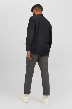 Jack & Jones PLUS Camisas-Camisa de sarja xadrez loose fit PLUS preto