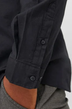 Jack & Jones PLUS Camisas-Camisa de sarja xadrez loose fit PLUS preto