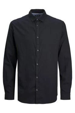 Jack & Jones PLUS Camisas-Camisa de sarja xadrez loose fit PLUS preto