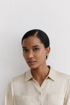 Caroll Blusas-Camisa de seda Tostado