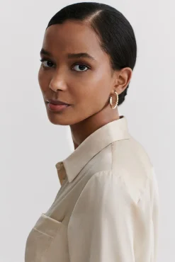 Caroll Blusas-Camisa de seda Tostado