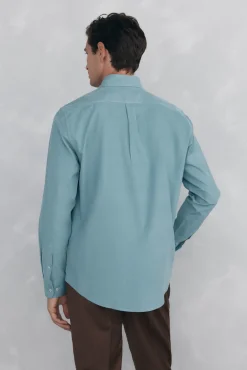 Pedro del Hierro Camisas-Camisa de veludo macio Turquesa
