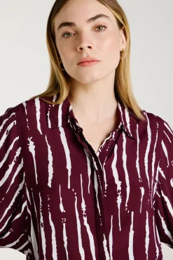 Vila Blusas-Camisa de viscose estampada Roxo